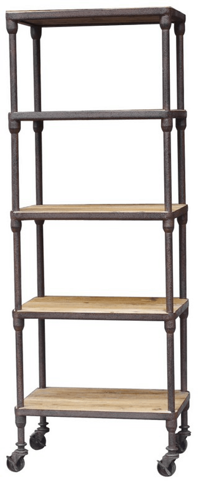 Industrial 5 Tier Shelving Unit Old Pine | Furniture, Living