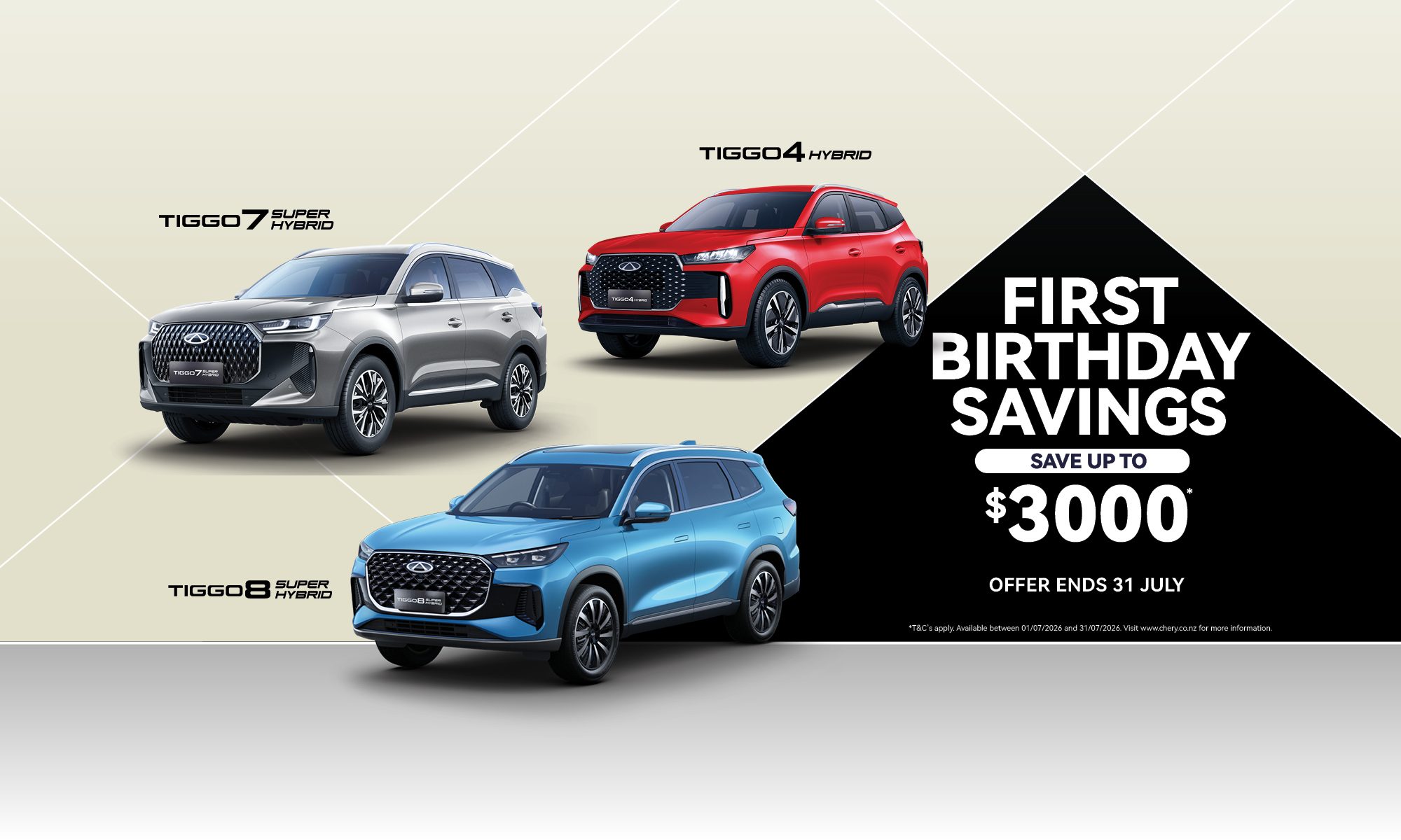 Chery First Birthday Deals